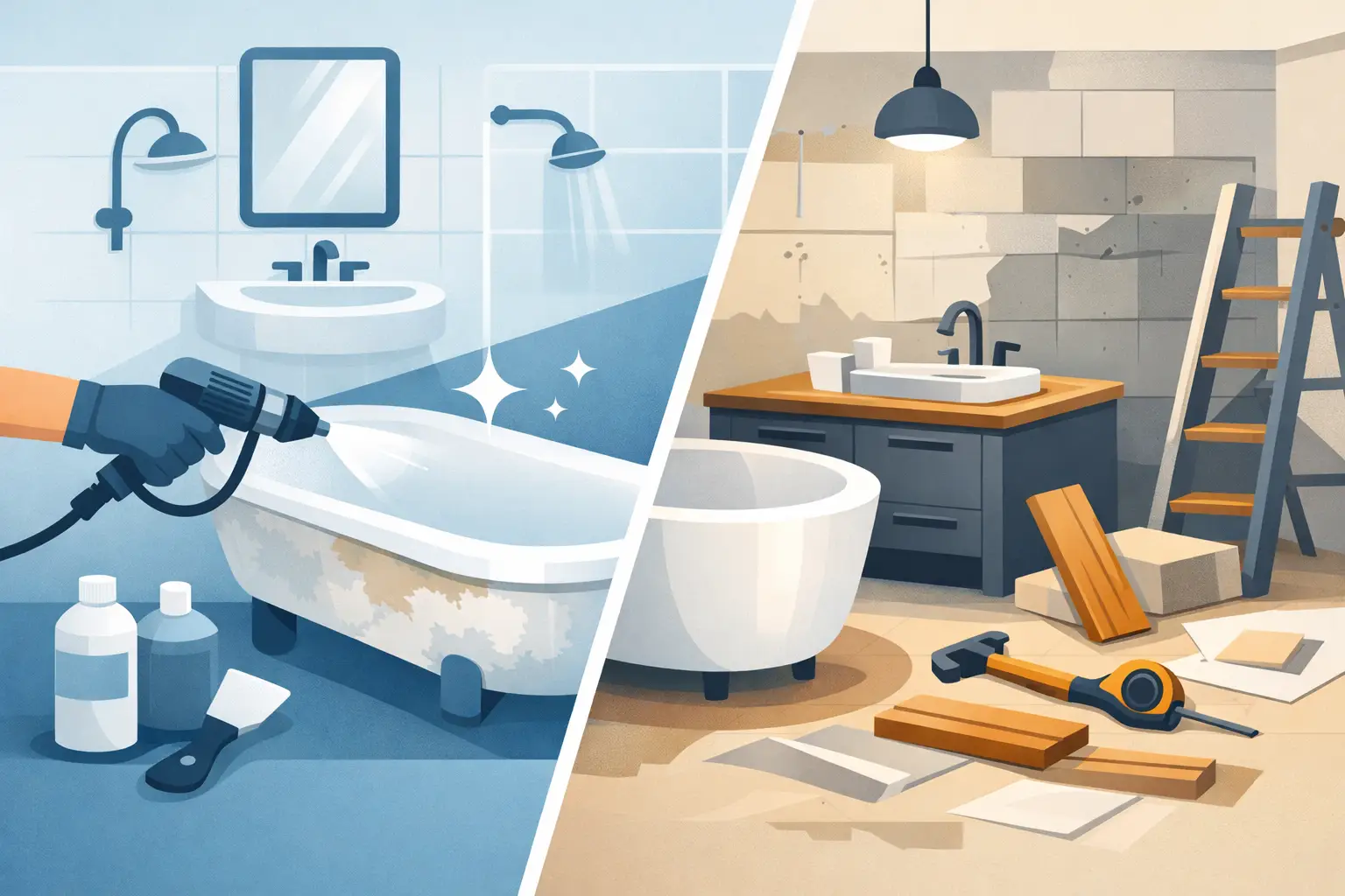Reglazing vs Remodeling Bathroom: Which Wins?