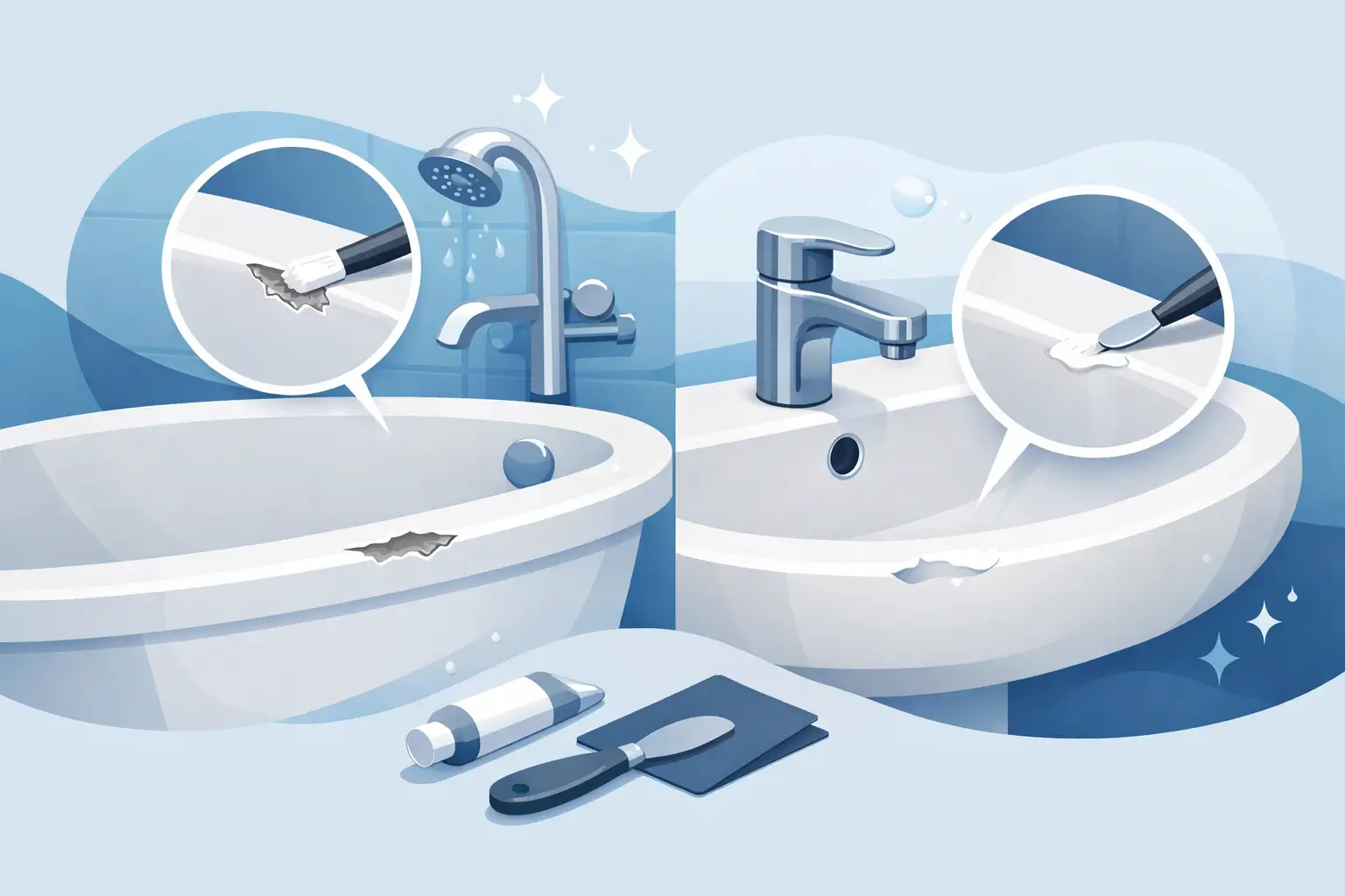 Porcelain Chip Repair for Tubs and Sinks