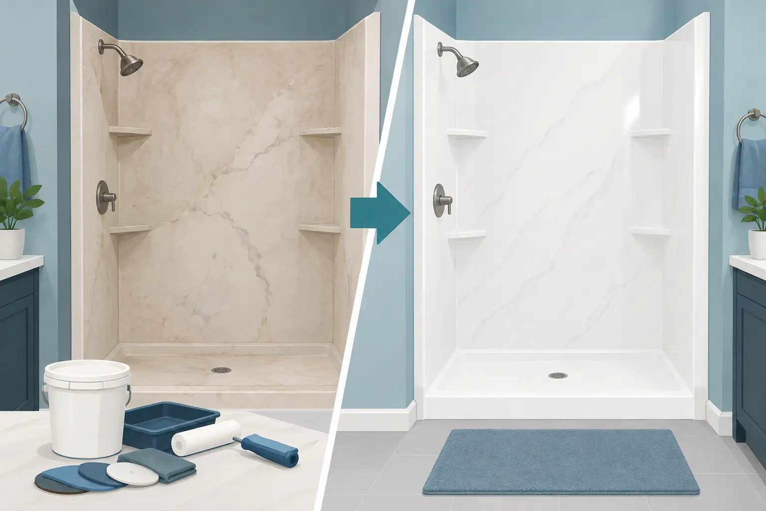 How to Refinish a Cultured Marble Shower